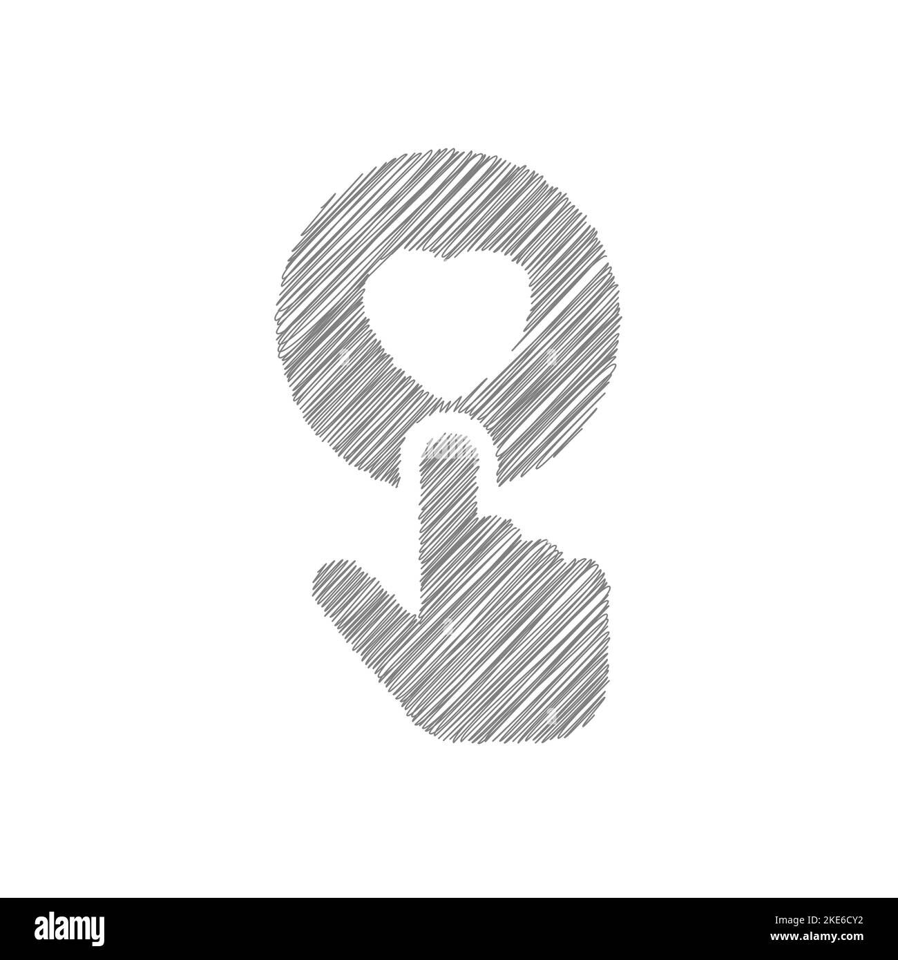 Drücken Sie mit dem Finger auf das Symbol für den grauen Button „Spenden“ Stock Vektor