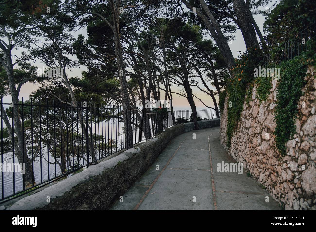 Sonnenuntergang in Punta Cannone, Capri, Italien Stockfoto