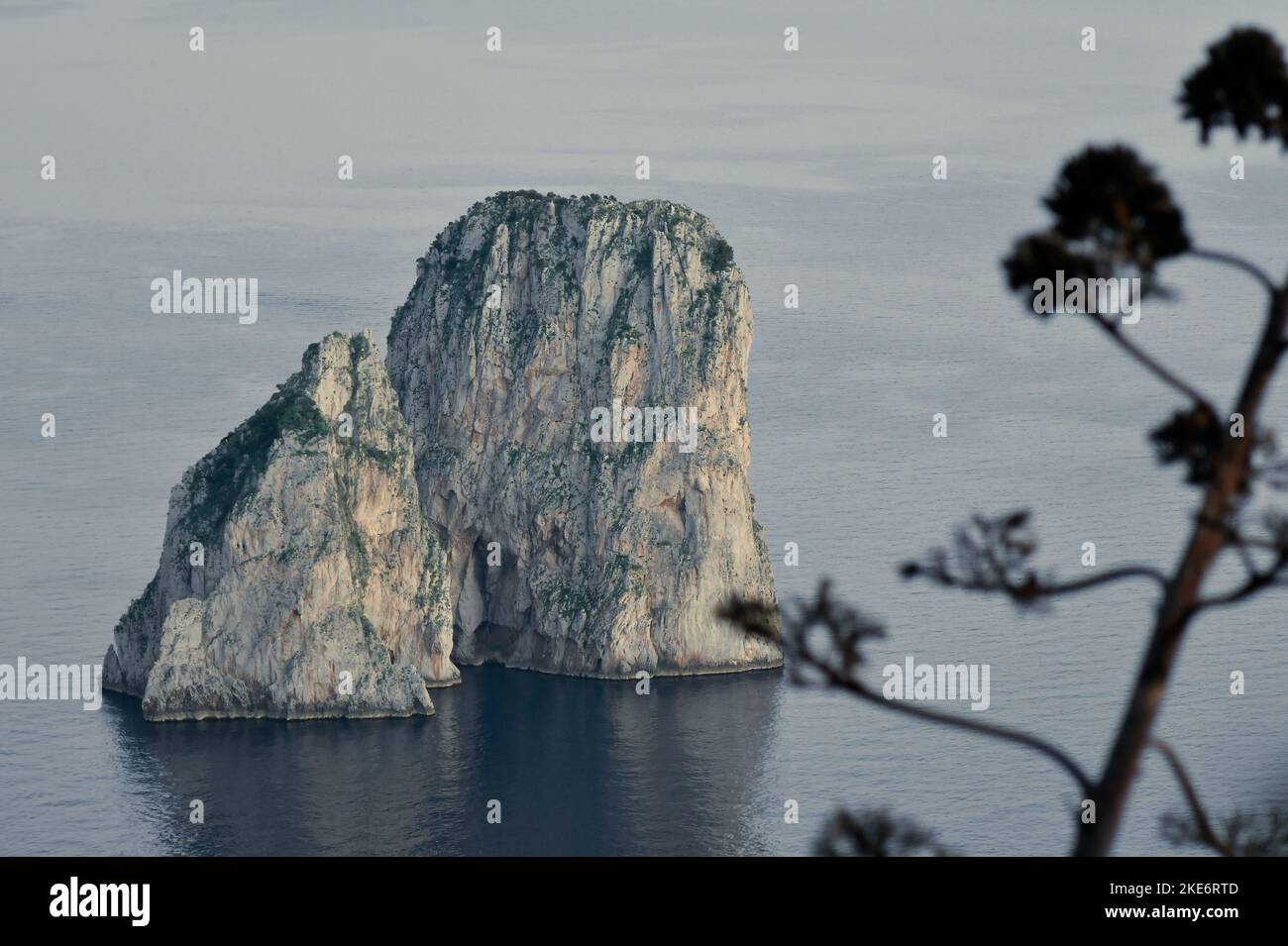 Sonnenuntergang in Punta Cannone, Capri, Italien Stockfoto