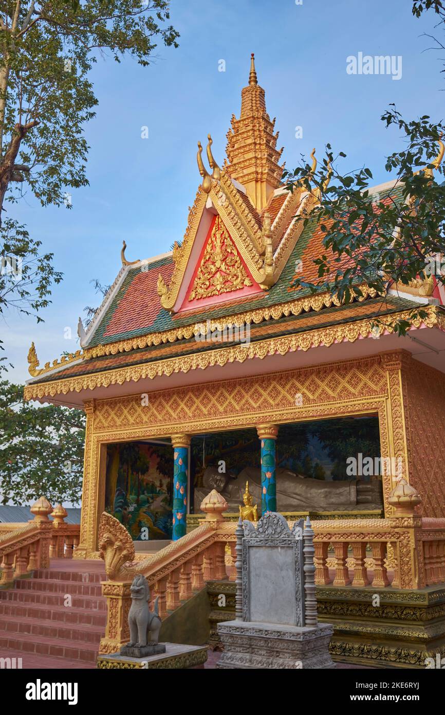 Treuy Koh Pagoda Kampot Kambodscha Stockfoto