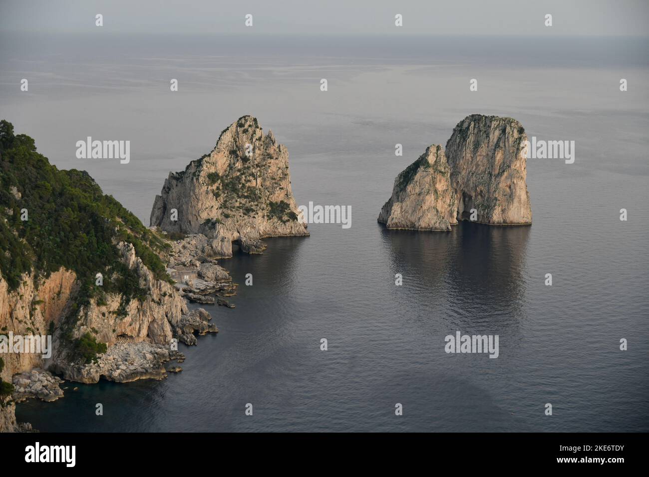 Sonnenuntergang in Punta Cannone, Capri, Italien Stockfoto