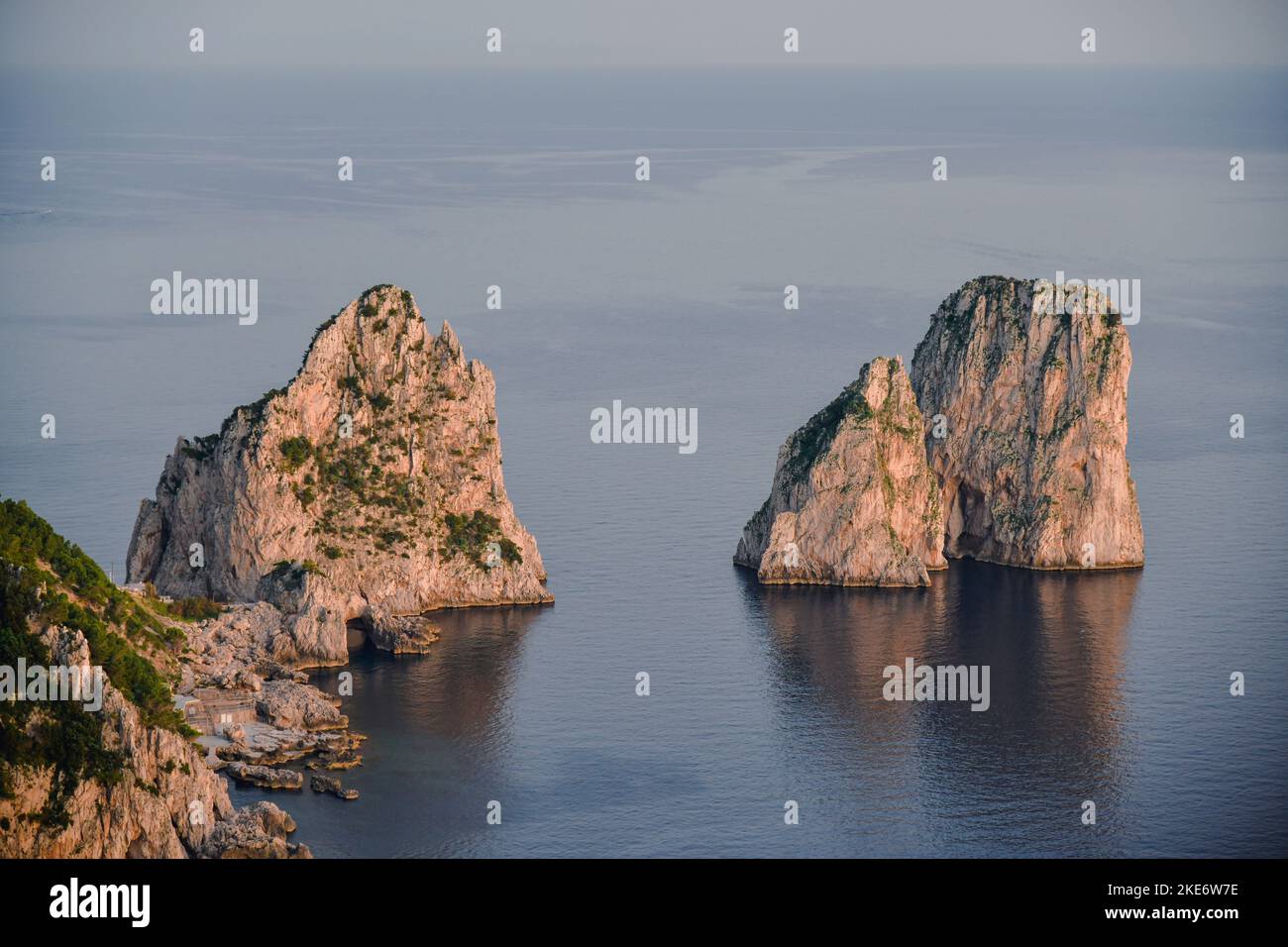 Sonnenuntergang in Punta Cannone, Capri, Italien Stockfoto