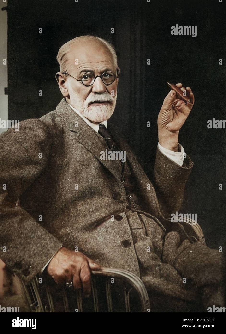 Porträt von Sigmund Freud von Max Halberstadt, um 1921 Stockfoto