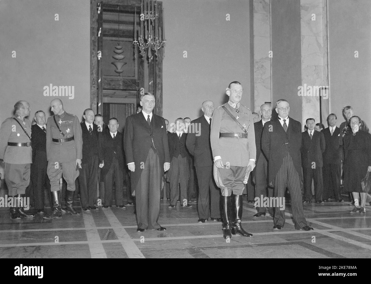 Mannerheim wurde durch ein Notstandsgesetz, das Anfang August 1944 vom parlament verabschiedet wurde, zum Präsidenten gewählt. Baron Carl Gustaf Emil Mannerheim (1867 – 1951) Finnischer Militärführer und Staatsmann. Stockfoto
