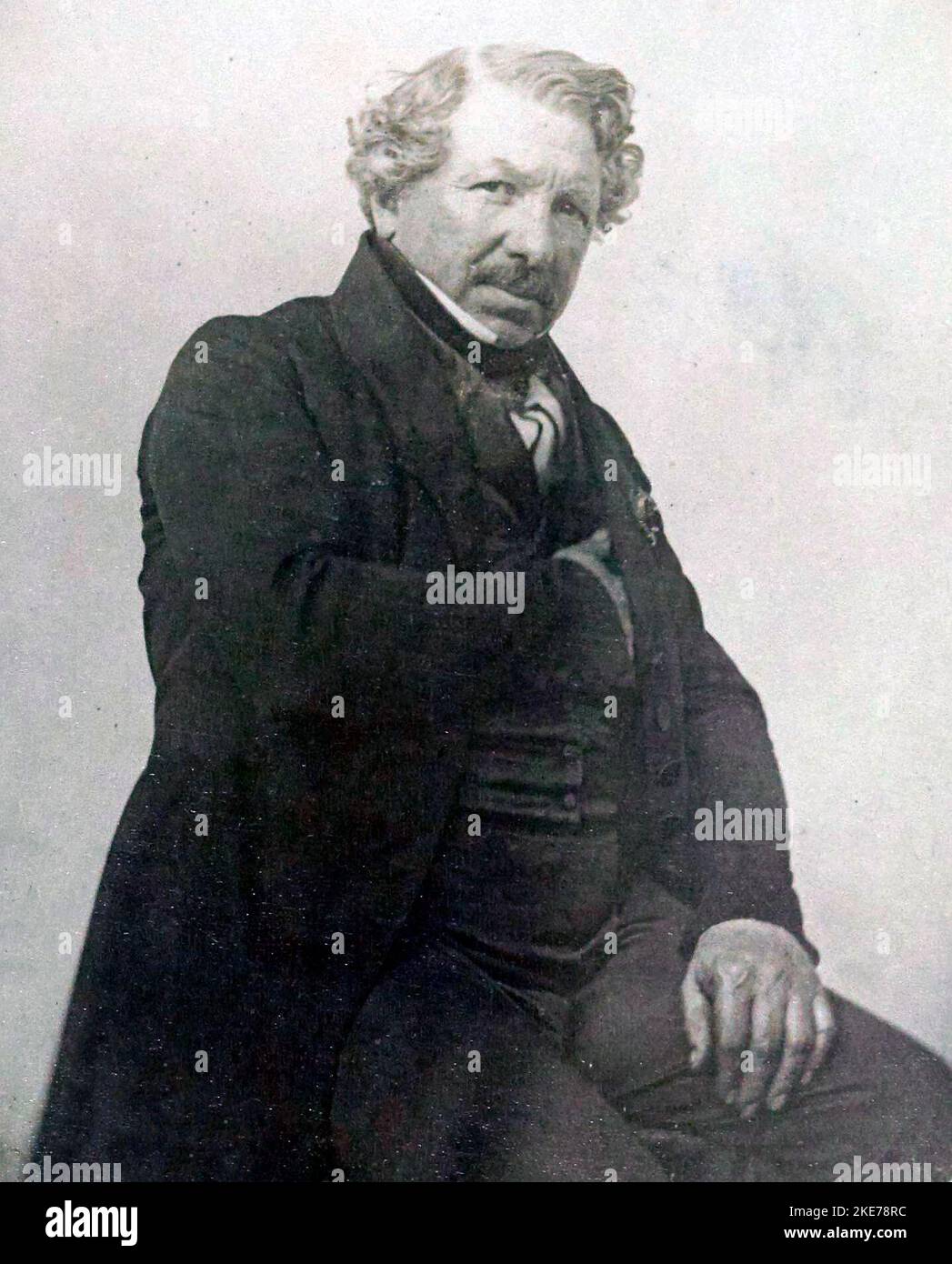 Louis Daguerre, Louis-Jacques-Mandé Daguerre (1787 – 1851) französischer Künstler und Fotograf, bekannt für seine Erfindung des Daguerreotypieprozesses der Fotografie Stockfoto