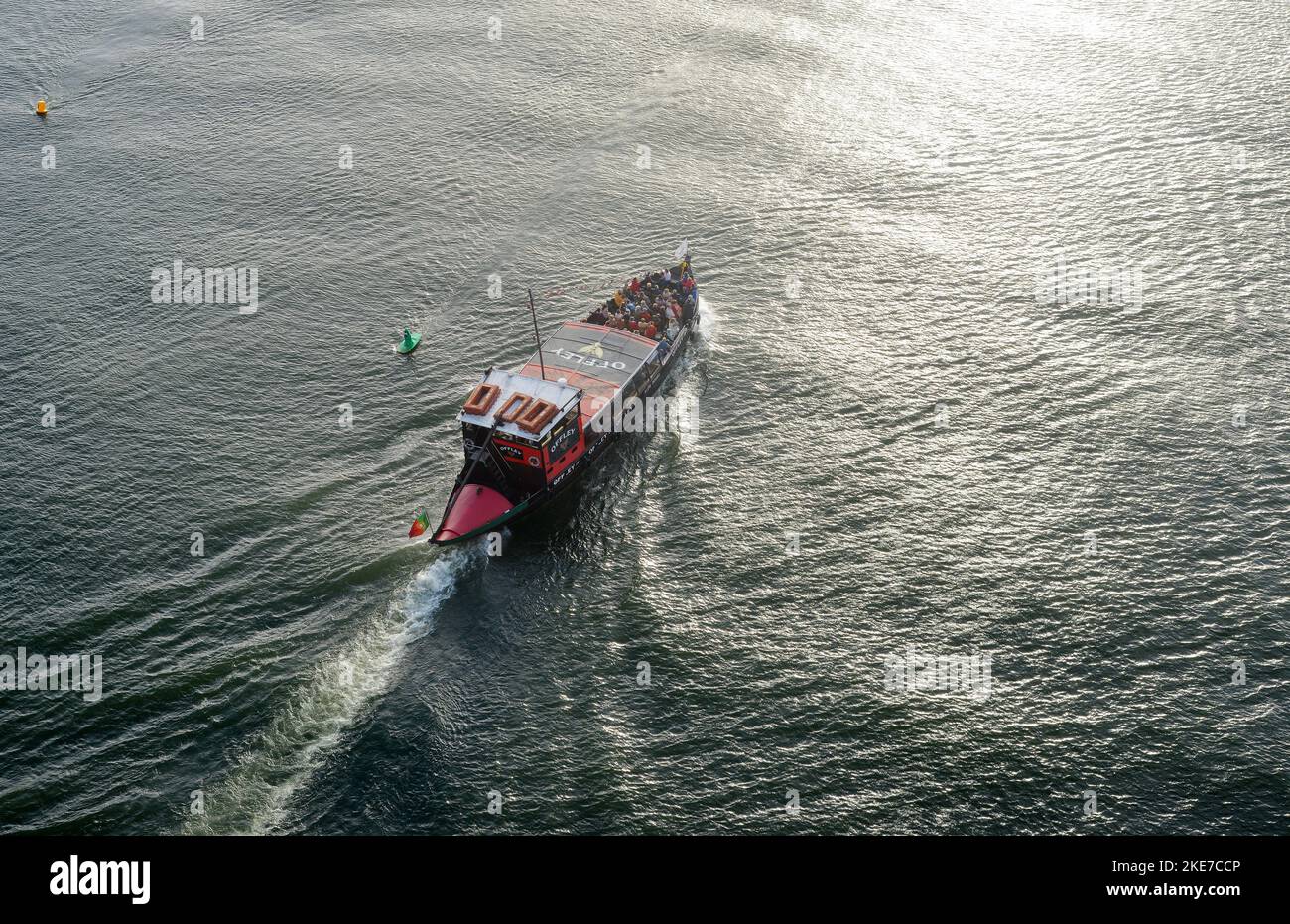 Porto Portugal, Besichtigungstour mit einem Rabelo-Boot auf der Duoro-Luft Stockfoto