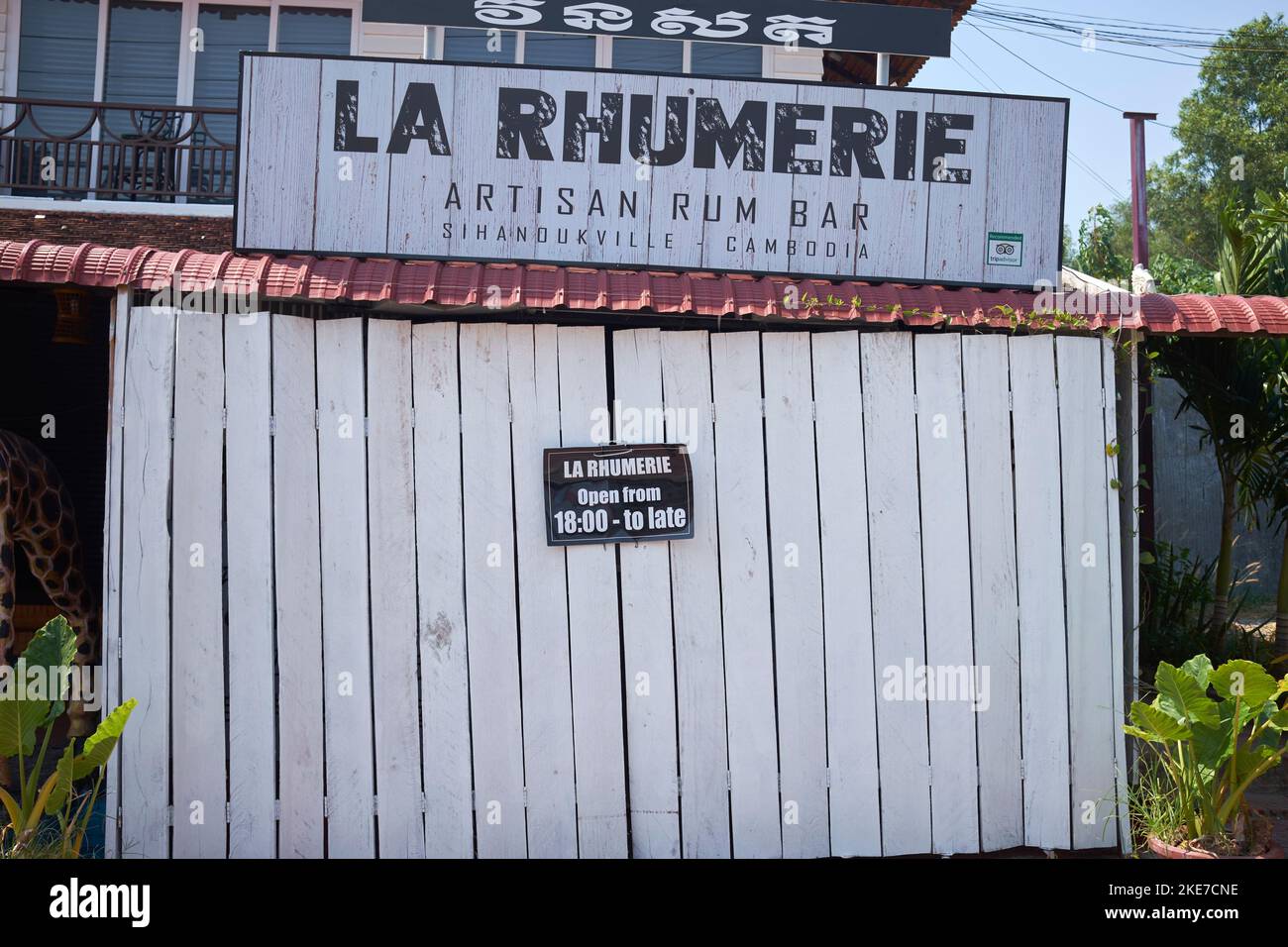 La Rhumerie Artisan Rum Bar Sihaonukville Kambodscha Stockfoto