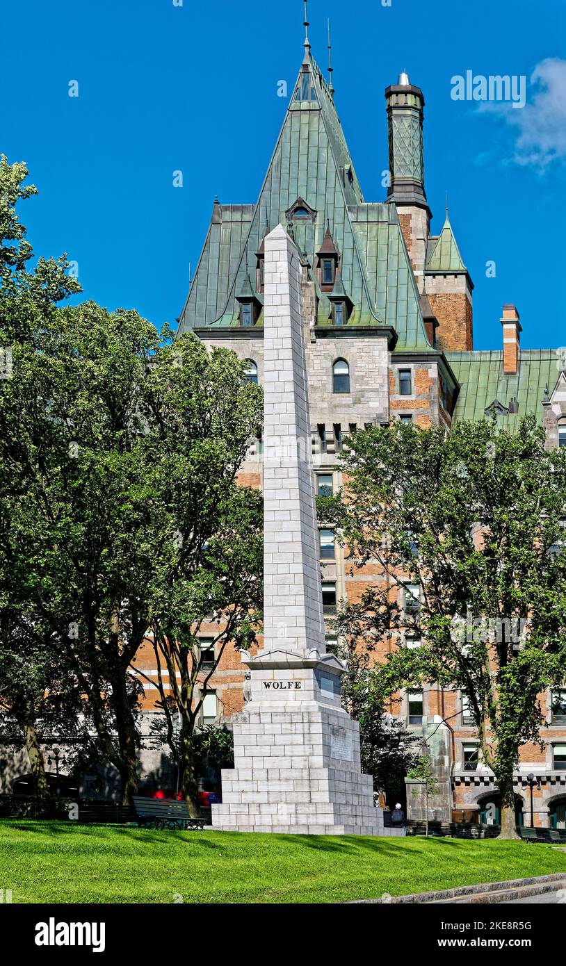 QUEBEC CITY, KANADA - 5. September 2022: Quebec City ist bekannt für seinen Winterkarneval, das sommerliche Musikfestival und den Saint-Jean-Baptiste Day. Darüber hinaus Stockfoto
