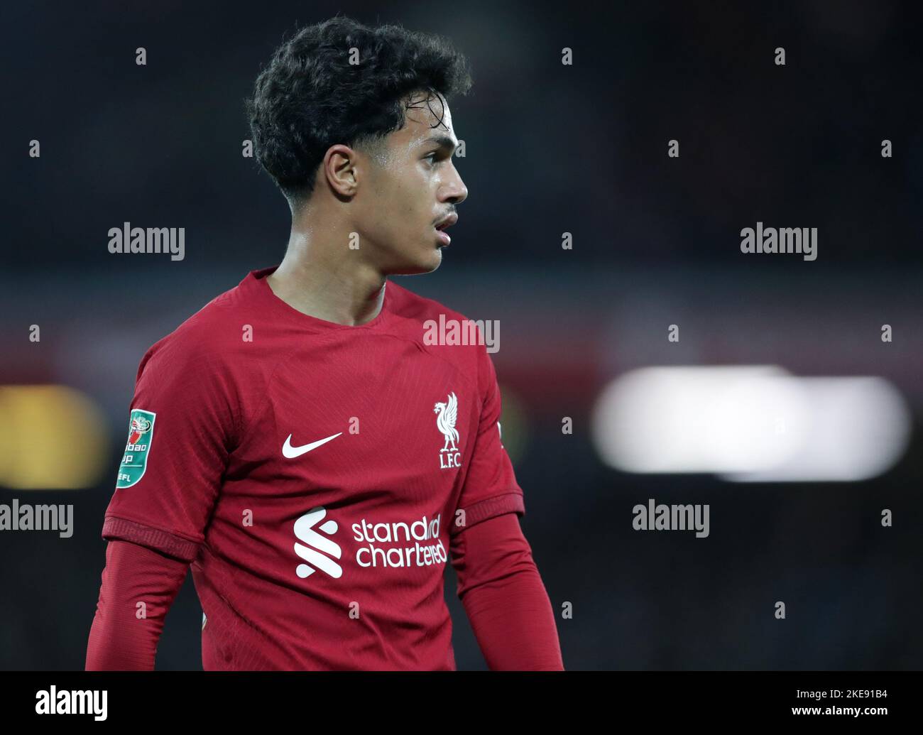 Anfield, Liverpool, Merseyside, Großbritannien. 9.. November 2022. Carabao Cup Football, Liverpool versus Derby County; Fabio Carvalho of Liverpool Credit: Action Plus Sports/Alamy Live News Stockfoto