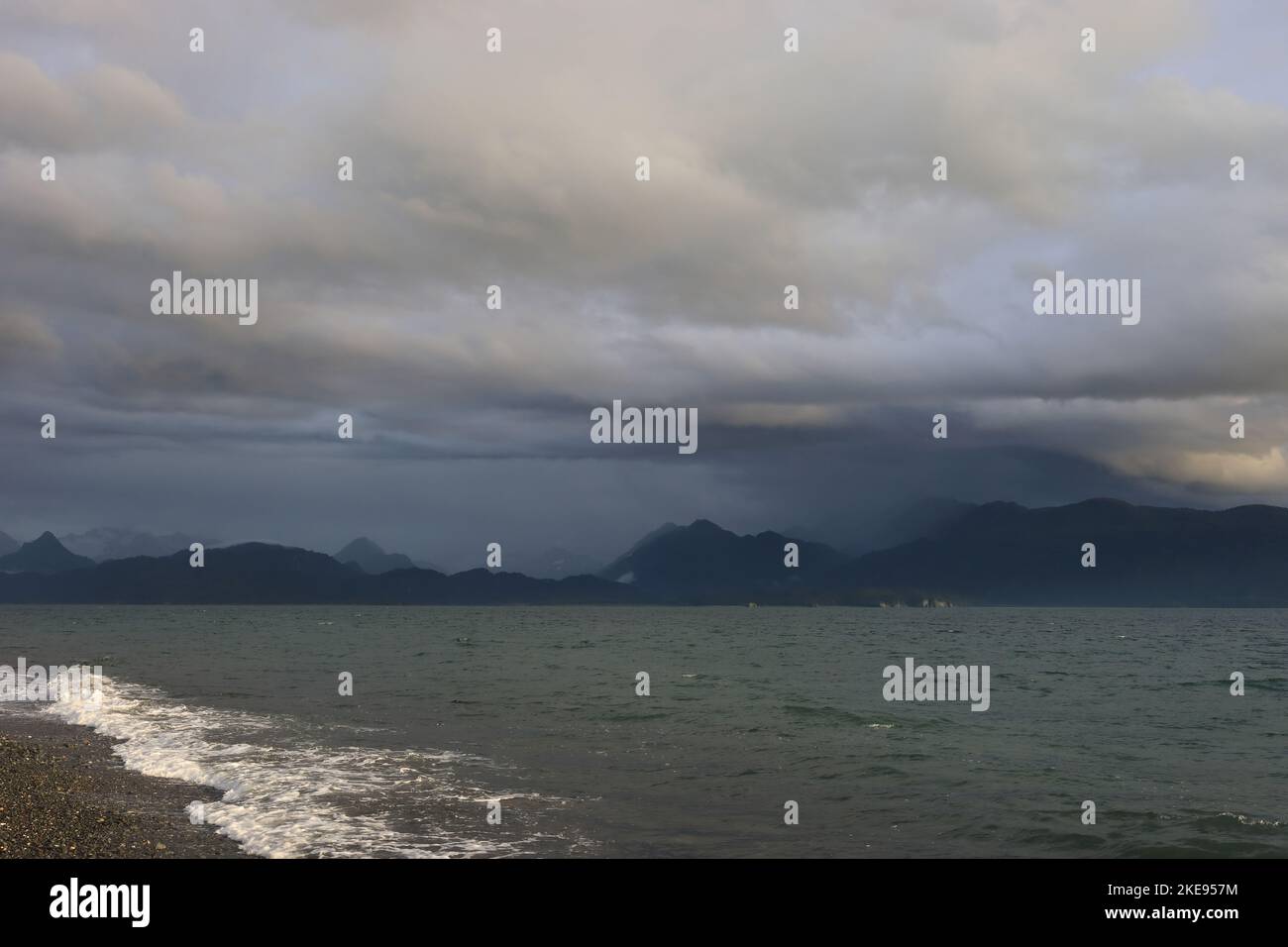 Blick von der Homer Spit Stockfoto