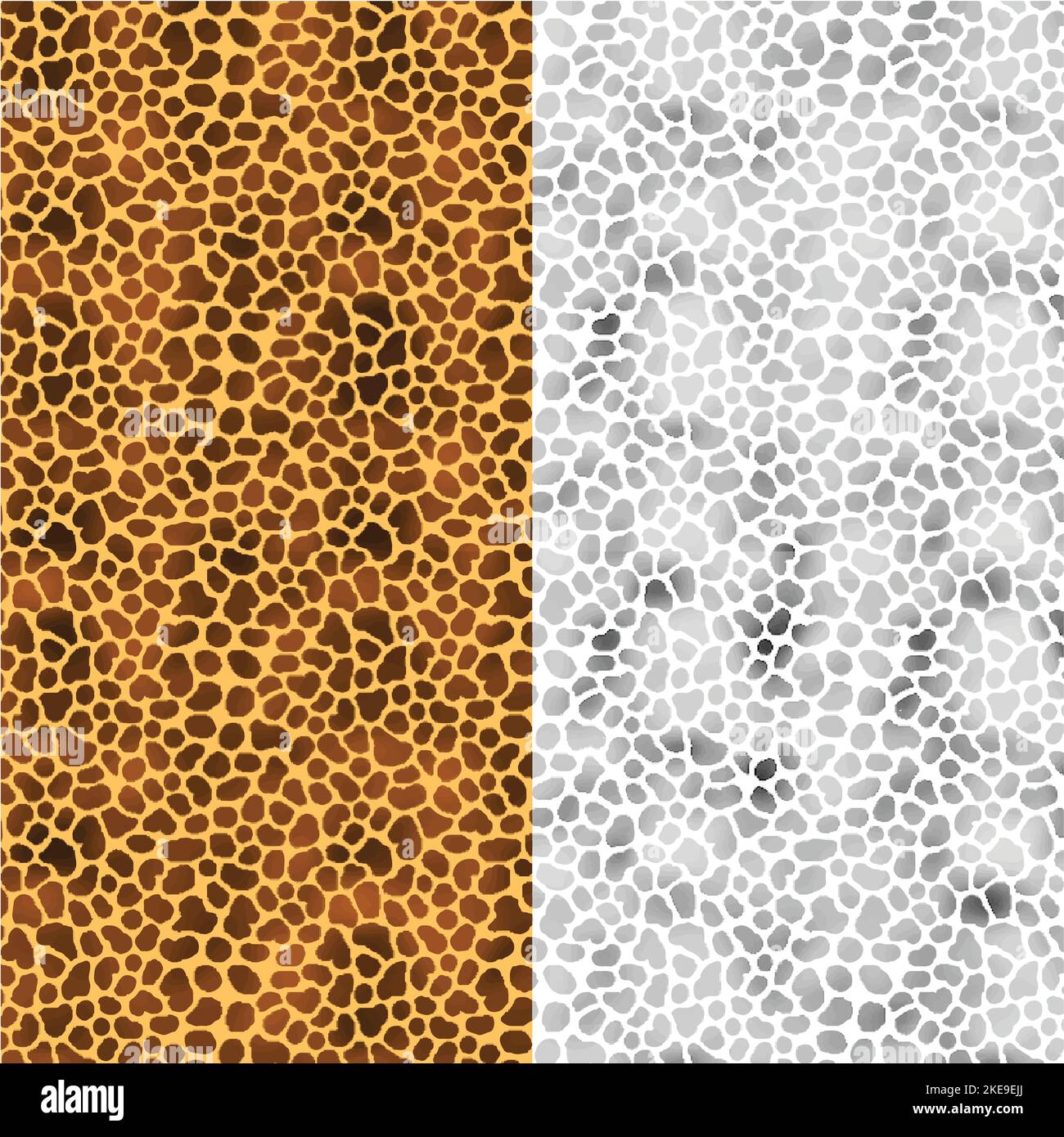 Camouflage nahtlose Muster Hintergrund. Nahtloses Muster aus Leoparden-, Ozelot- oder Wildkatzenpelz. Tierhaut stilisierte Vektor-Hintergrund. Stock Vektor