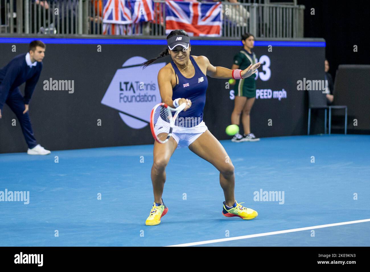 Glasgow, Schottland 10.. November 2022. Das Team GB erspielt im entscheidenden Gruppenspiel des Billy Jean King Cup einen Sieg über Spanien im Jahr 3-0. Stockfoto