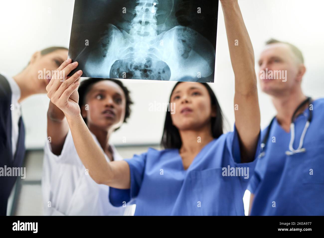 Ihre Gesundheit ist von größter Bedeutung. Ärzte in einem Krankenhaus. Stockfoto