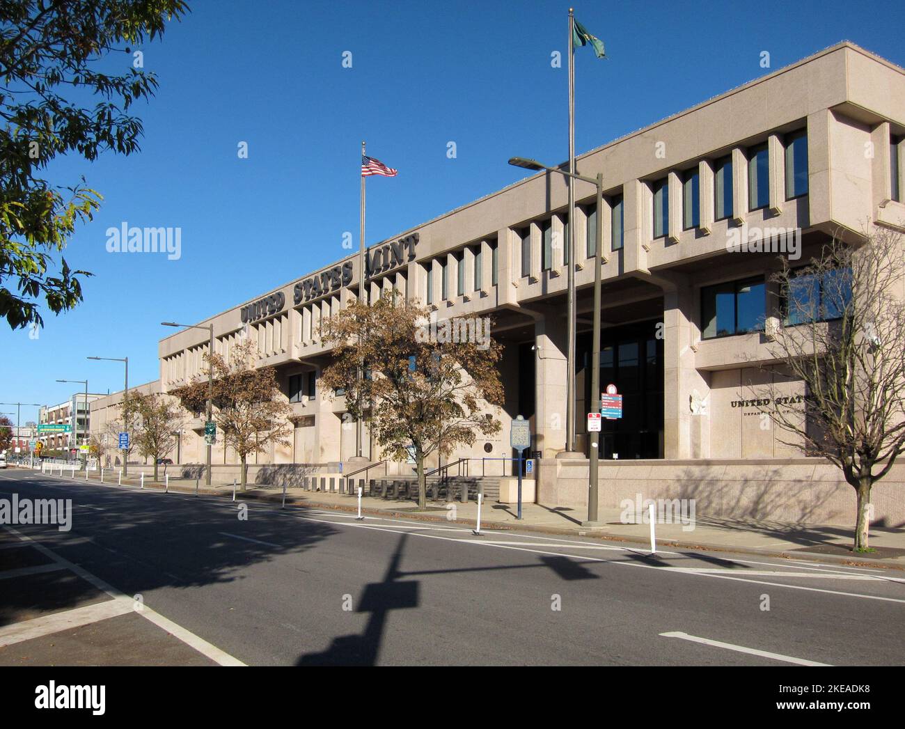 Die United States Mint at 5. und Arch Streets in Philadelphia, Pennsylvania. Stockfoto