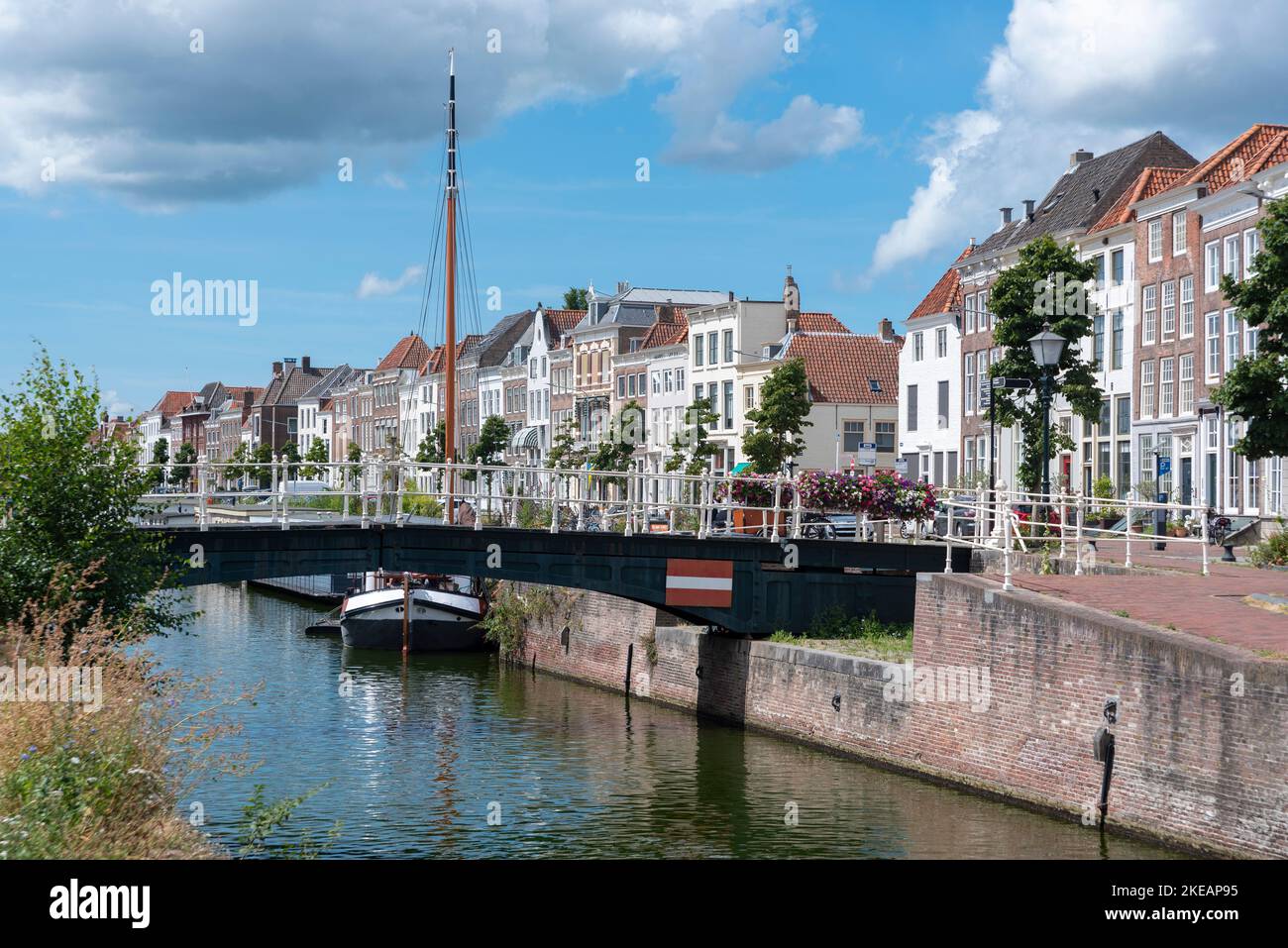 Stadtbild mit dem Bellinkbrug, Middelburg, Zeeland, Niederlande, Europa Stockfoto