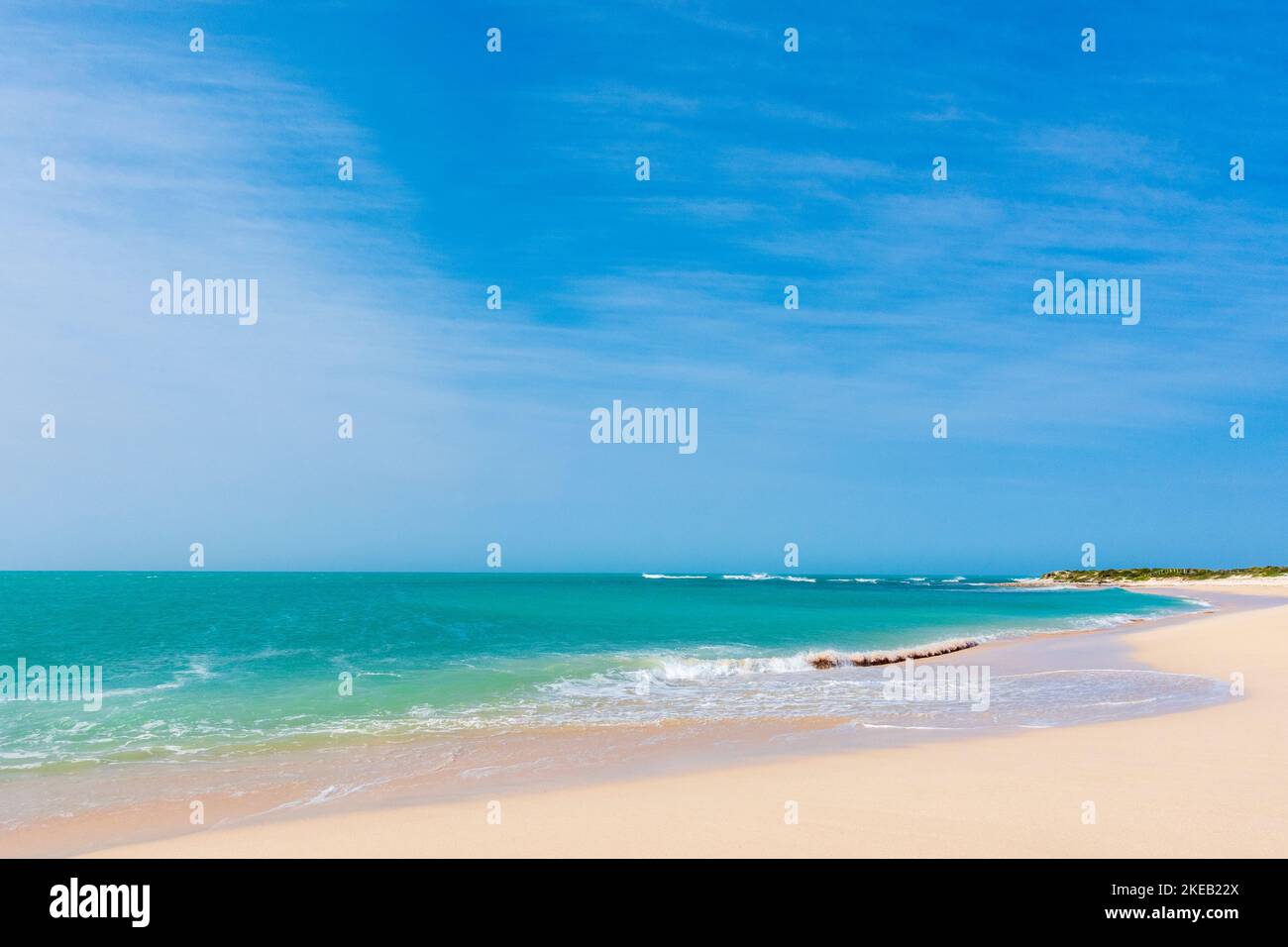 Idealyc Sandstrand Szene auf Struisbaai in der Overberg, Western Cape, Südafrika. Stockfoto