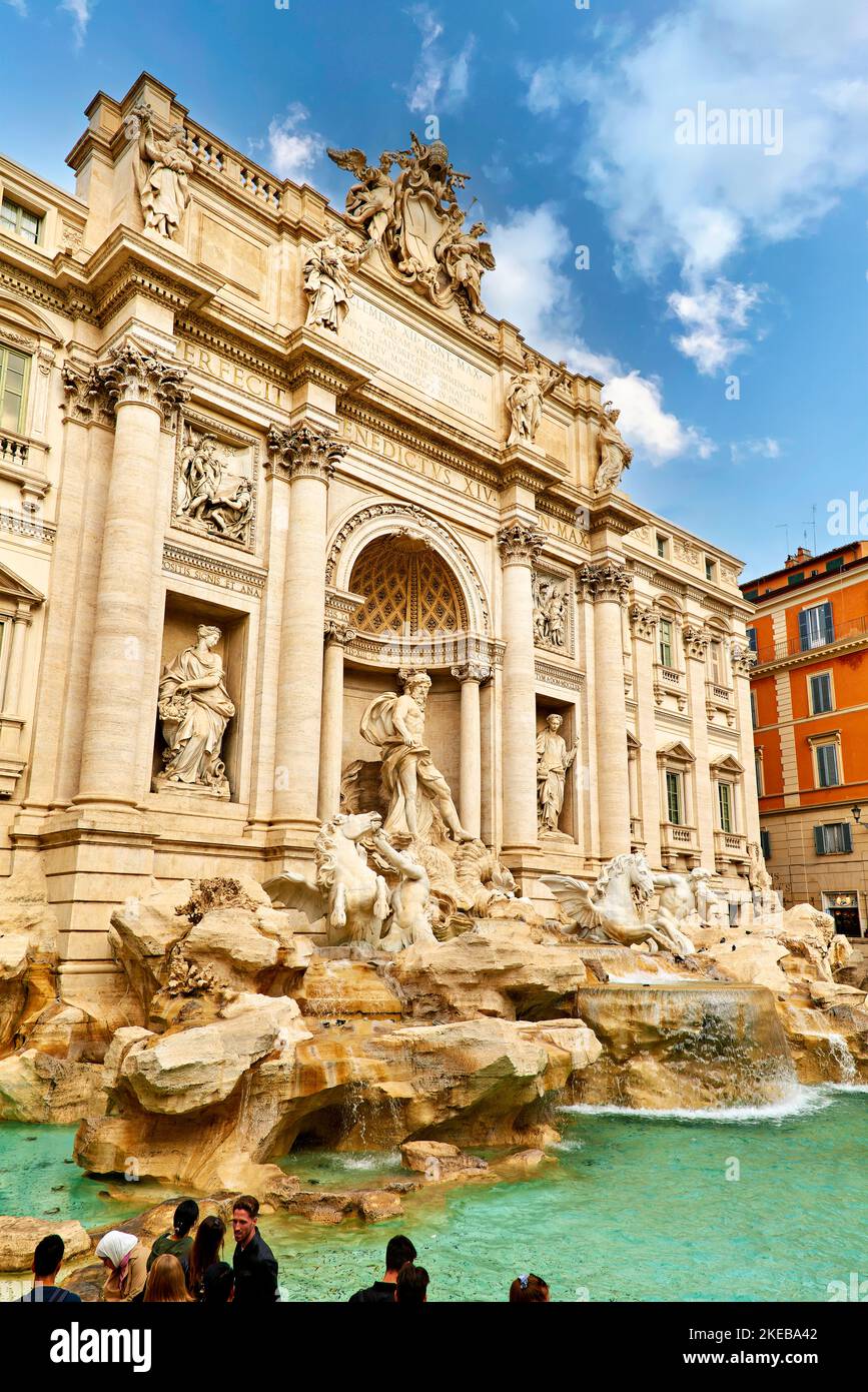 Rom Latium Italien. Trevibrunnen Stockfoto