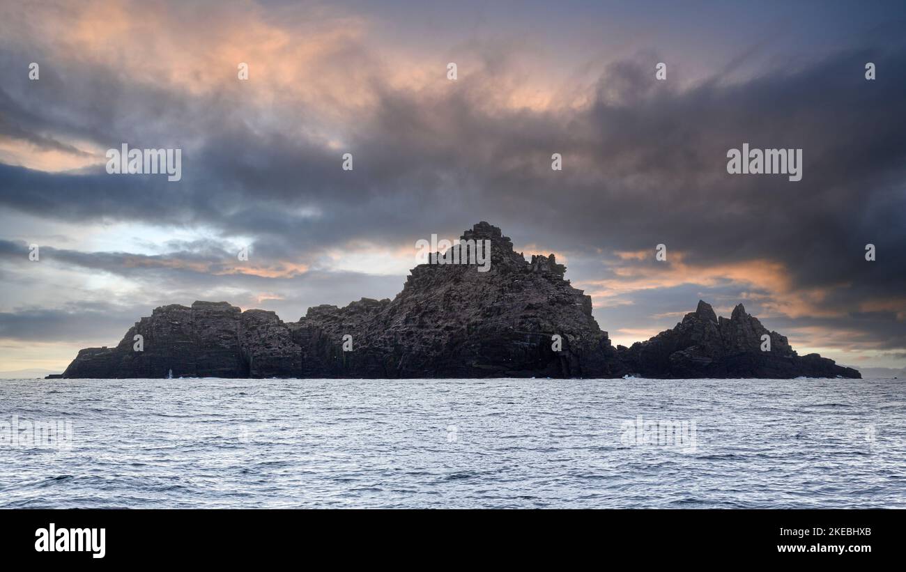 Little Skellig, Sceilig Bheag, unbewohnte Insel vor der Südküste von County Kerry, Irland Stockfoto