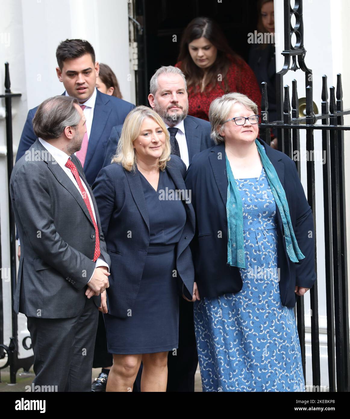 Das Kabinett von Liz Truss in der Downing Street 10, bevor es zum letzten Mal aufging. Stockfoto