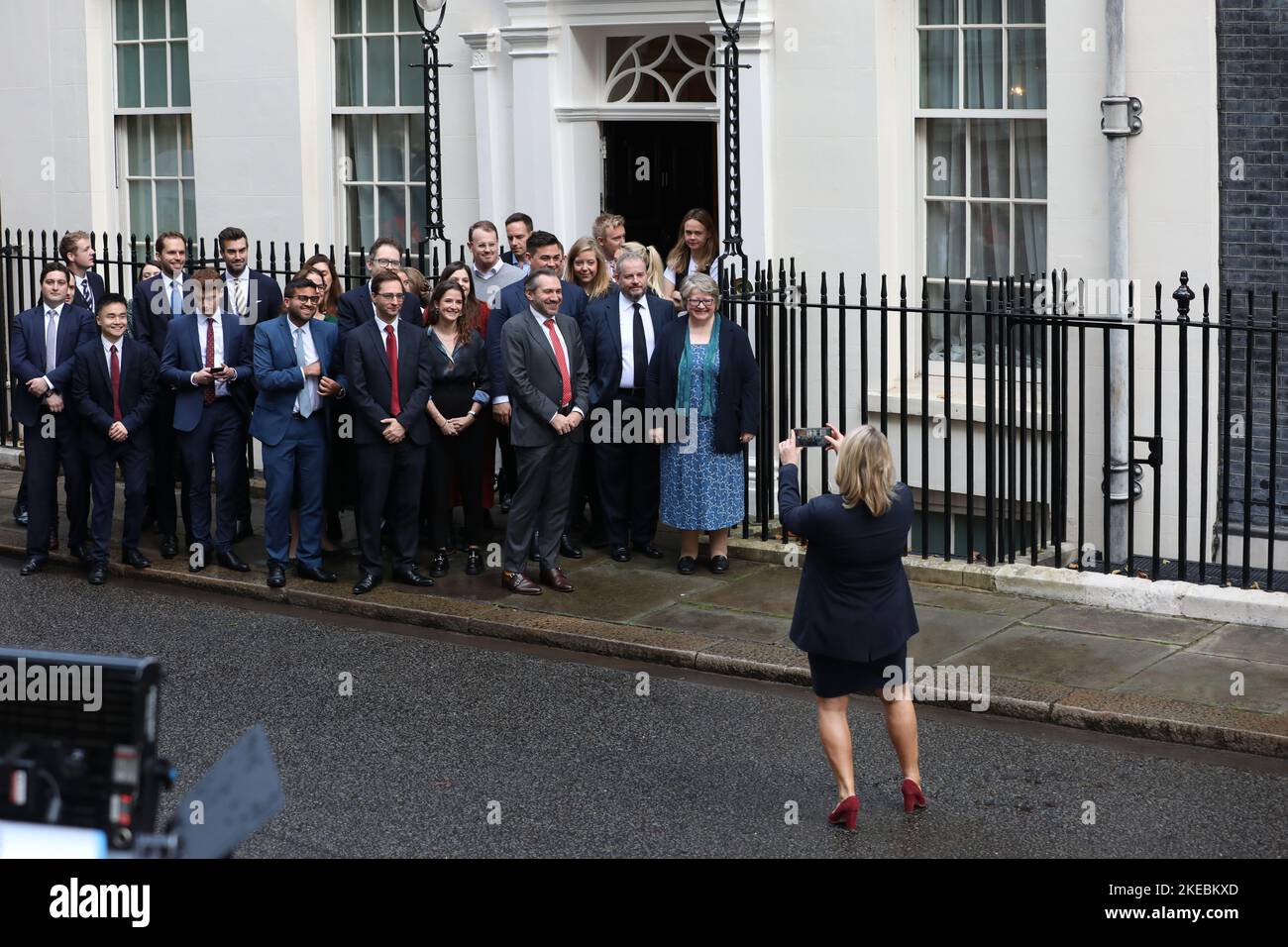 Das Kabinett von Liz Truss in der Downing Street 10, bevor es zum letzten Mal aufging. Stockfoto