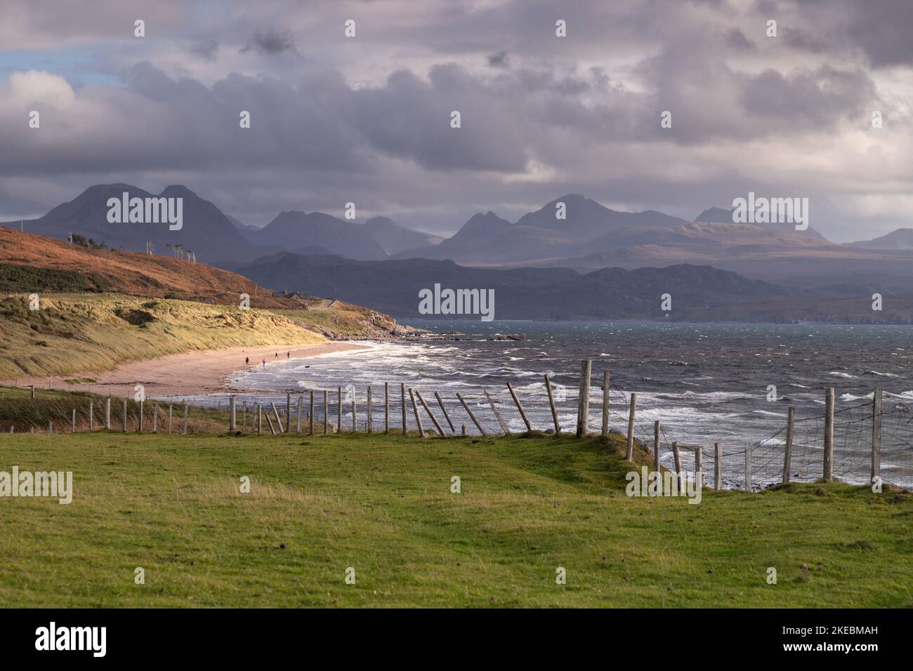 Big Sand Beach bei Gairloch in Wester Ross an der atlantikküste Schottlands Stockfoto