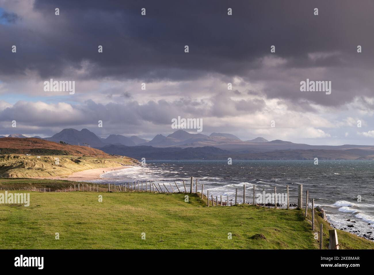 Big Sand Beach bei Gairloch in Wester Ross an der atlantikküste Schottlands Stockfoto