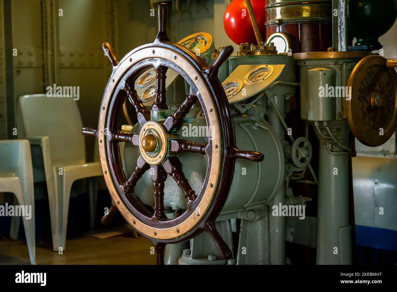 Ein Schiffsrad Stockfoto