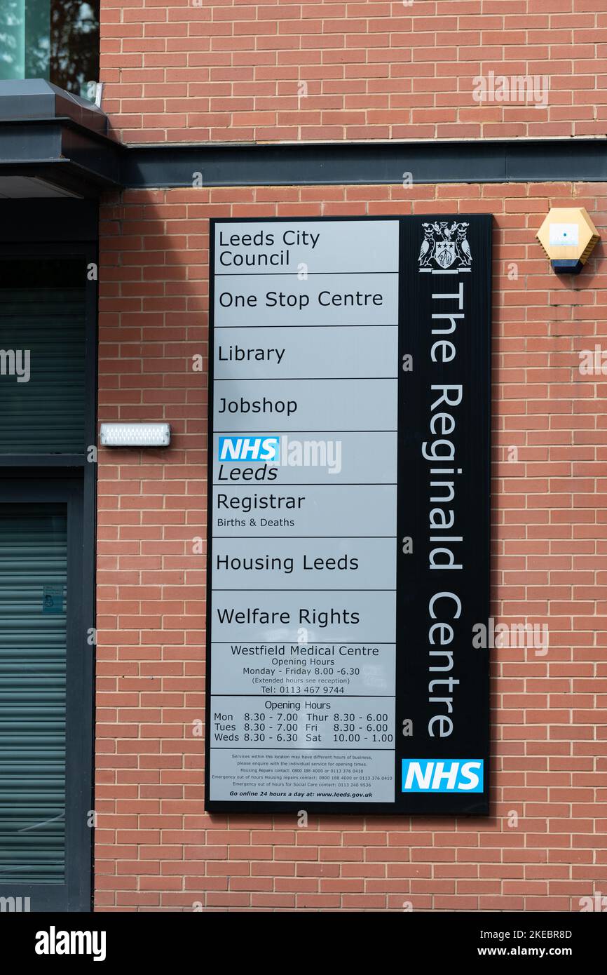 The Reginald Centre Community Hub, Chapeltown Road, Chapeltown, Leeds, West Yorkshire, England Großbritannien Stockfoto