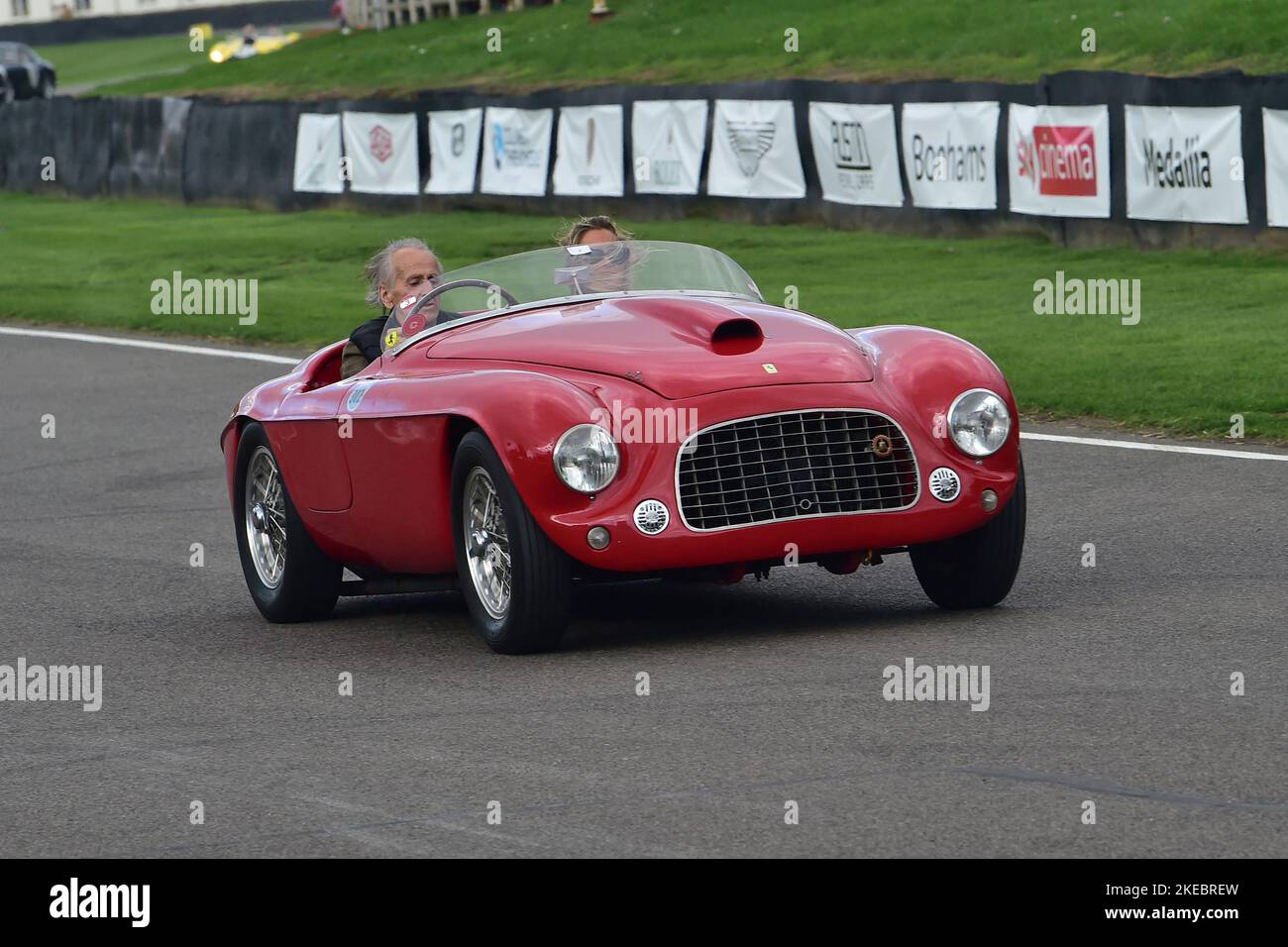 Ferrari 166 MM Barchetta, Ferrari 75. Jubiläumsfeier, Rennwagen vor 1966, Formel 1, F1, GT-Autos, Sportprototypen, Goodwood Revival Stockfoto