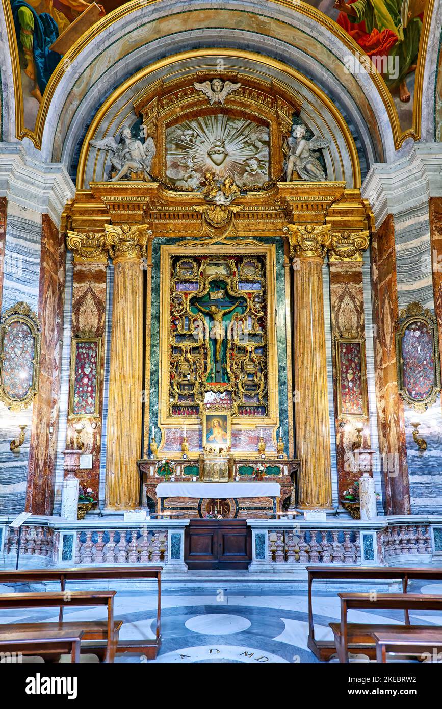 Rom Latium Italien. Die Kirche des heiligen Ignatius von Loyola auf dem Campus Martius. Stockfoto