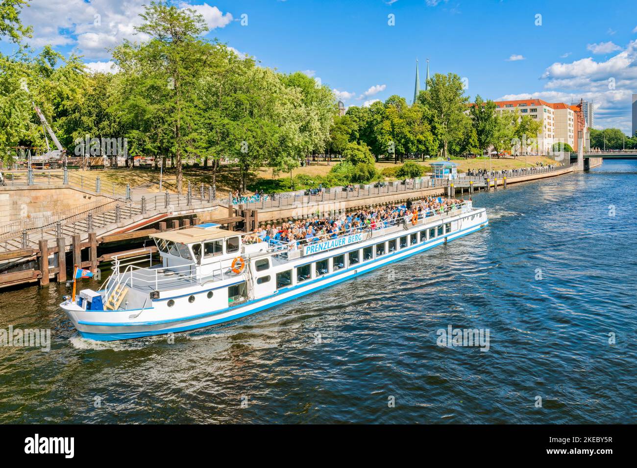 Flussfahrten auf der Spree, Berlin, Deutschland, Europa Stockfoto