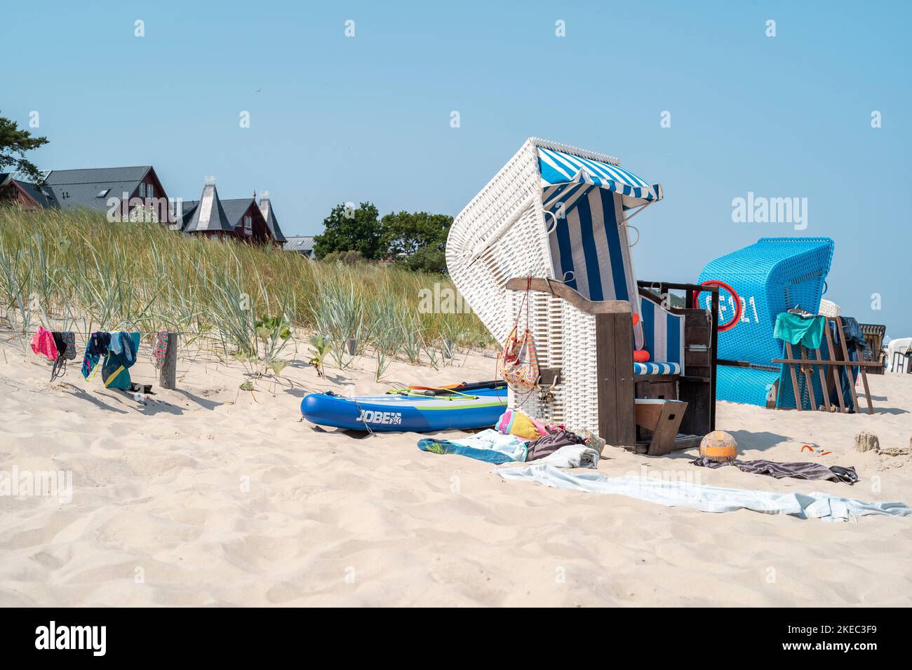 Ostseestrand Insel Usedom tagsüber im Sommer. Stockfoto