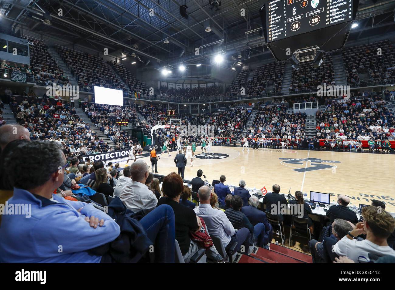 Astroball im Rahmen des Euroleague-Basketballspiels von Turkish Airlines zwischen LDLC ASVEL Villeurbanne und Zalgiris Kaunas am 10. November 2022 in Astroballe in Villeurbanne, Frankreich - Foto: Romain Biard/DPPI/LiveMedia Stockfoto