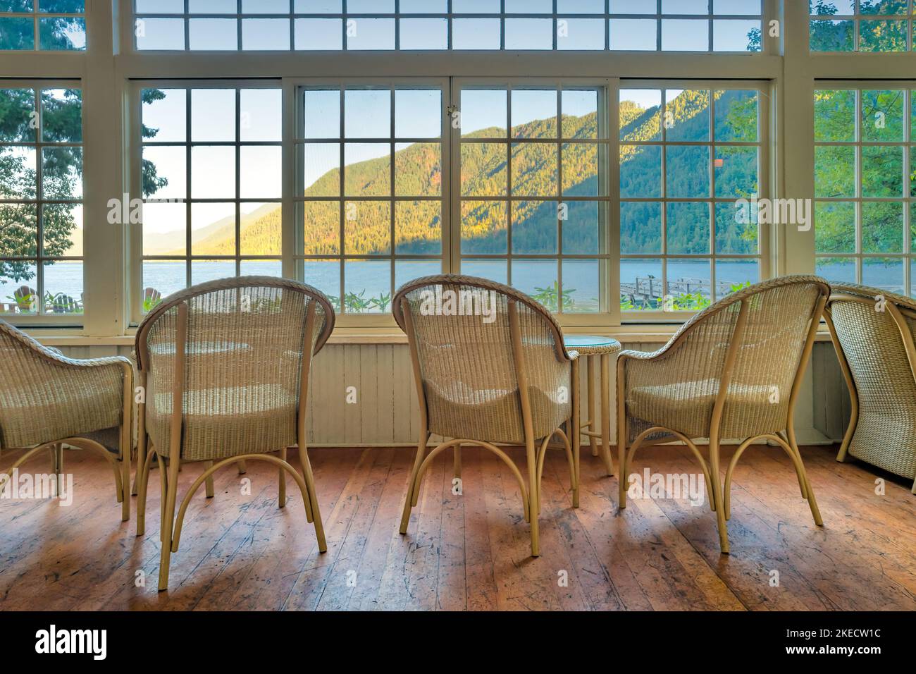 Lake Crescent Lodge im Olympic National Park, Washington, USA Stockfoto