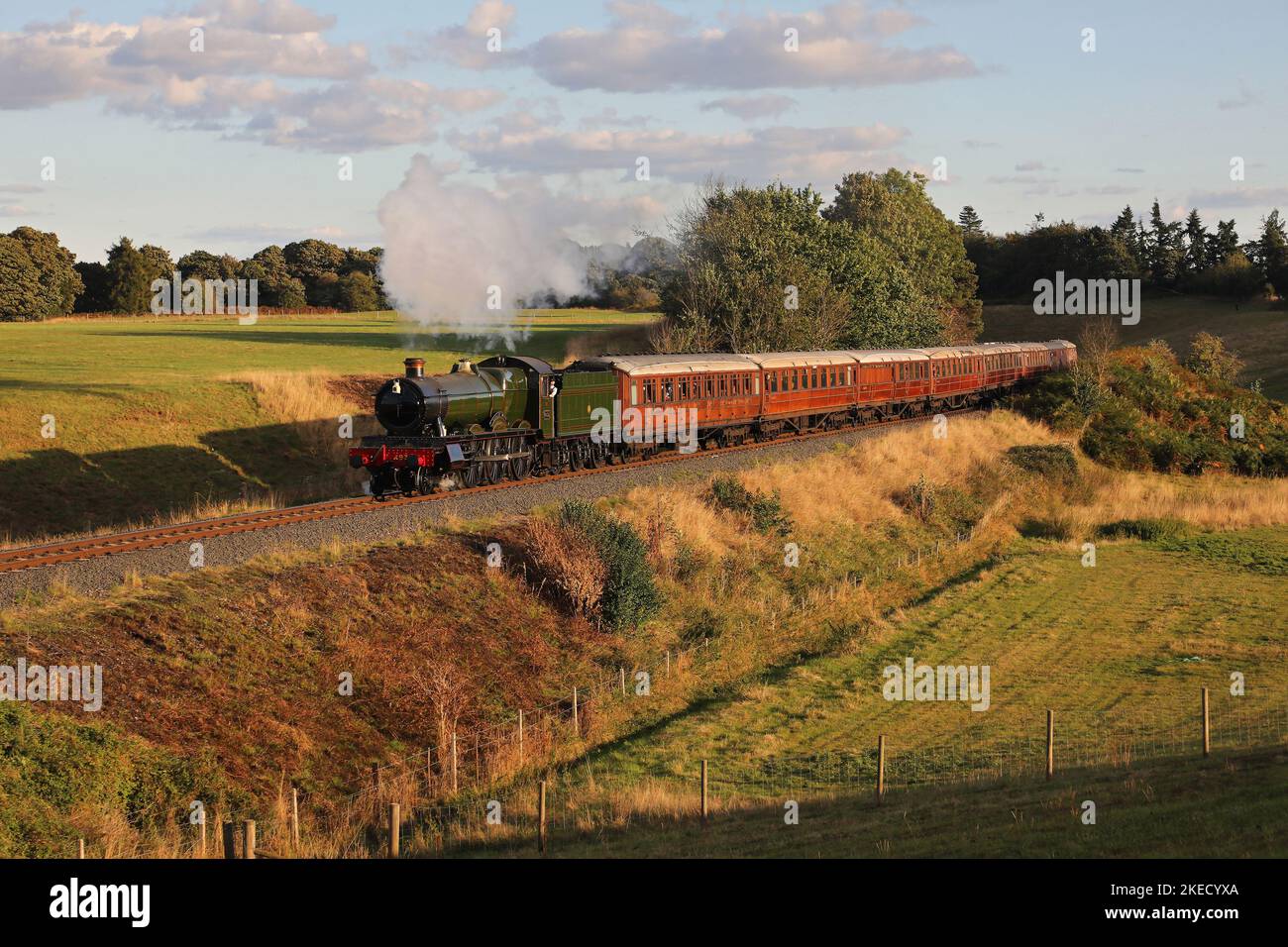 4930 Hagley Hall treibt die Eardington Bank während der SVR-Gala an. Stockfoto