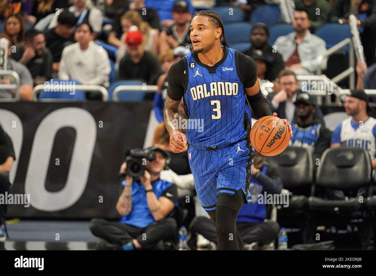 Orlando, Florida, USA, 7. November 2022, Orlando Magic Spieler Chuma Okeke #3 während der ersten Hälfte im Amway Center. (Foto: Marty Jean-Louis) Stockfoto