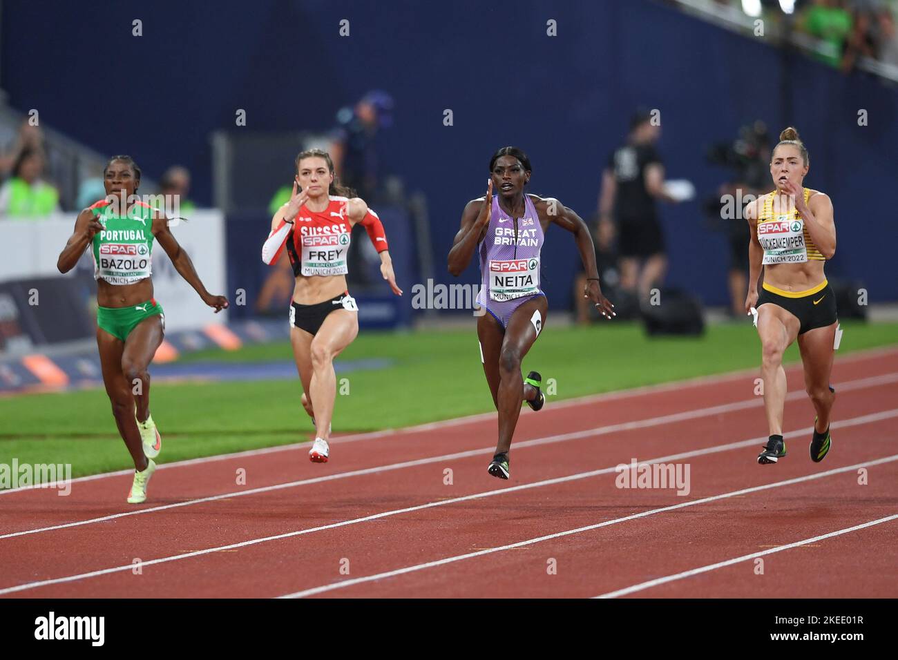 Daryll Neita, Gina Luckenkemper, Geraldine Frey, Lorene Bazolo. 100m ...