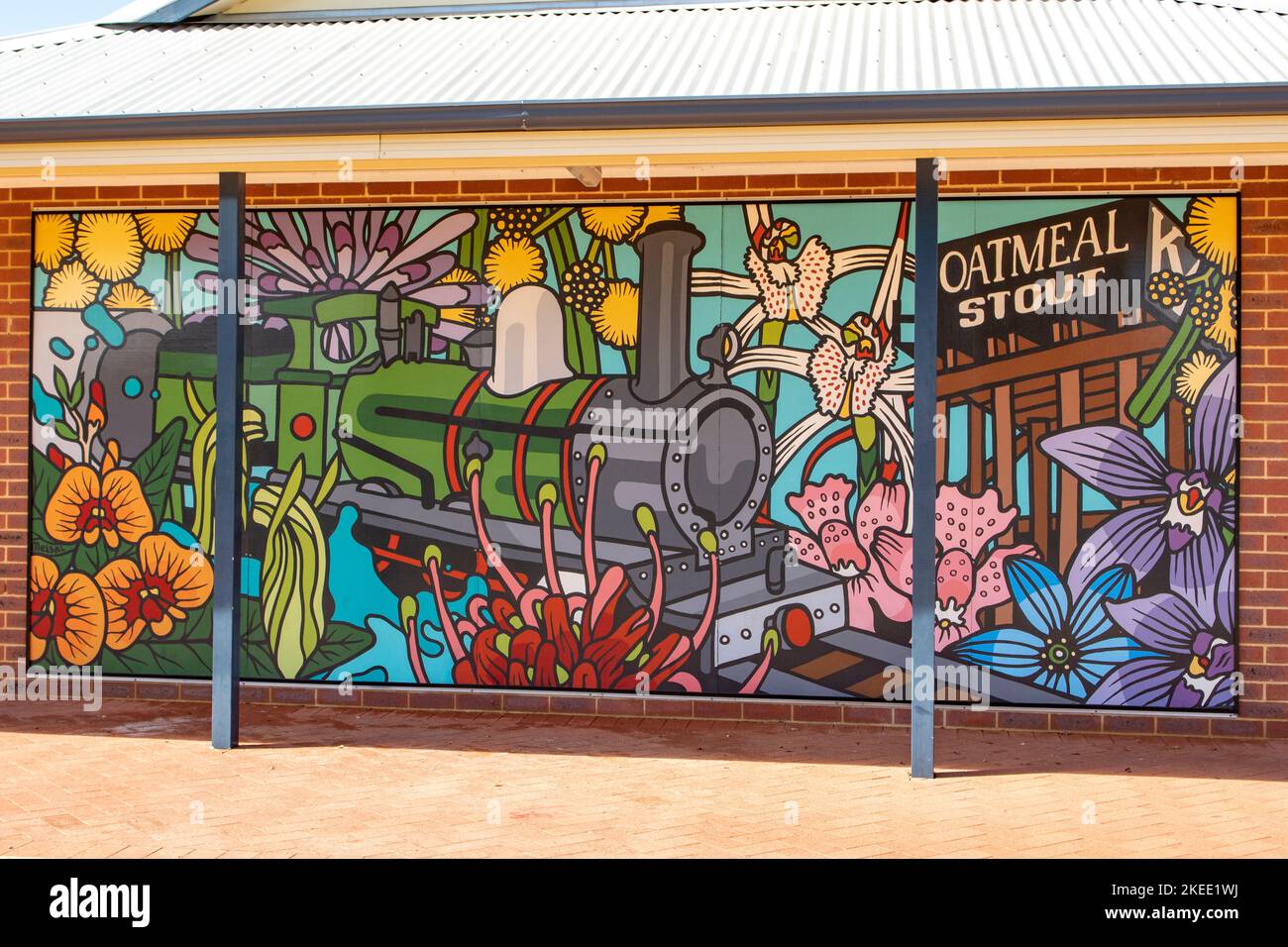 Street Art, Merreddin, WA, Australien Stockfoto