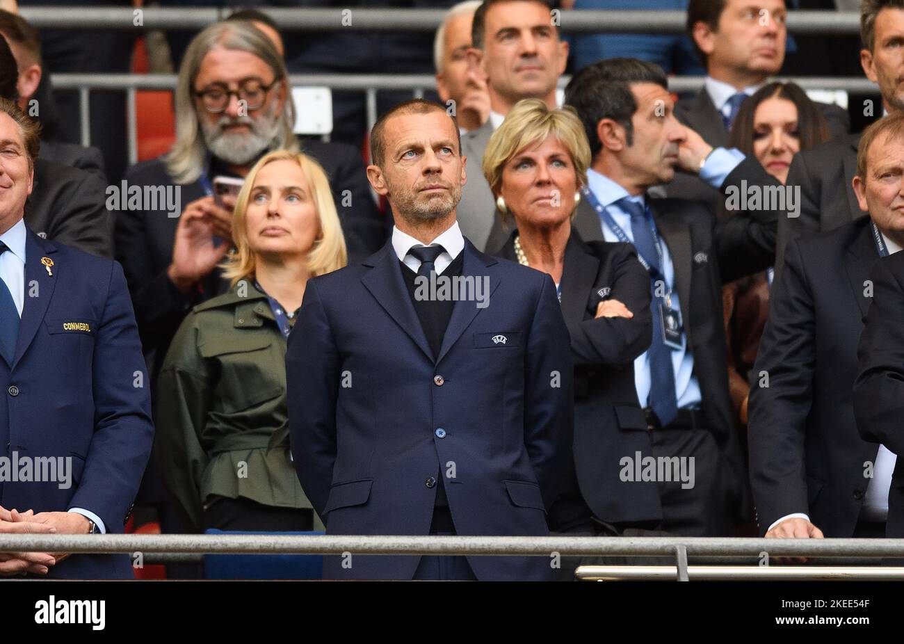 01 Jun 2022 - Italien gegen Argentinien - Finalissima 2022 - Wembley-Stadion UEFA-Präsident Aleksander Ceferin während des Spiels gegen Italien im Wembley-Stadion. Bildnachweis : © Mark Pain / Alamy Live News Stockfoto