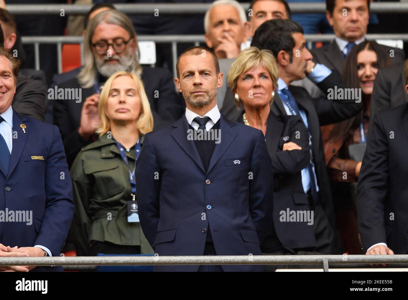 01 Jun 2022 - Italien gegen Argentinien - Finalissima 2022 - Wembley-Stadion UEFA-Präsident Aleksander Ceferin während des Spiels gegen Italien im Wembley-Stadion. Bildnachweis : © Mark Pain / Alamy Live News Stockfoto