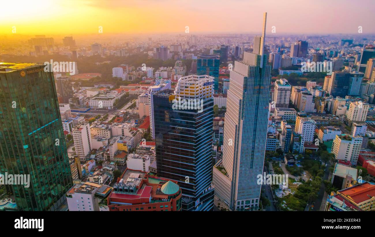 Schöne Landschaft von Ho Chi Minh Stadt Stockfoto