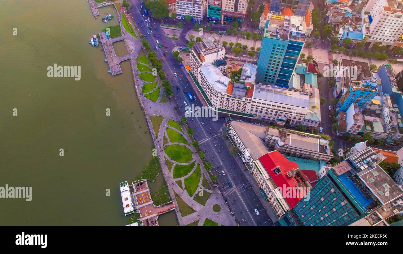 Schöne Landschaft von Ho Chi Minh Stadt Stockfoto