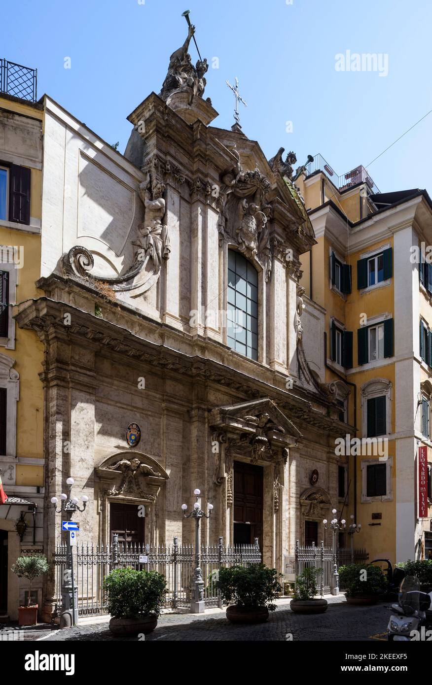 Rom. Italien. Kirche von Sant'Antonio in Campo Marzio aka Sant'Antonio dei Portoghesi (Sankt Antonius in Campo Marzio / Sankt Antonius des Portugiesen). Stockfoto