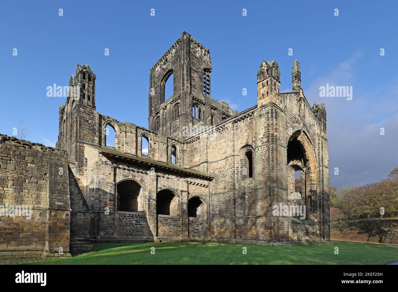 Kirkstall Abbey (Ruin), Leeds, Yorkshire, England, Vereinigtes Königreich Stockfoto