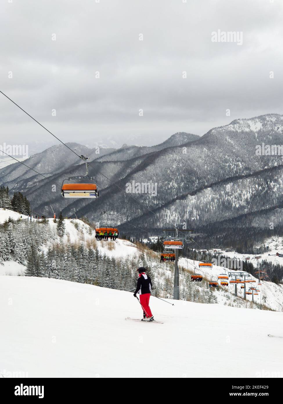 jasna Skigebiet Blick slowakei Berge Stockfoto