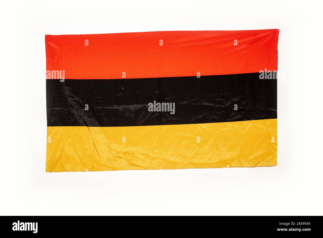 Deutschland Flagge isoliert auf weißem Hintergrund Stockfoto
