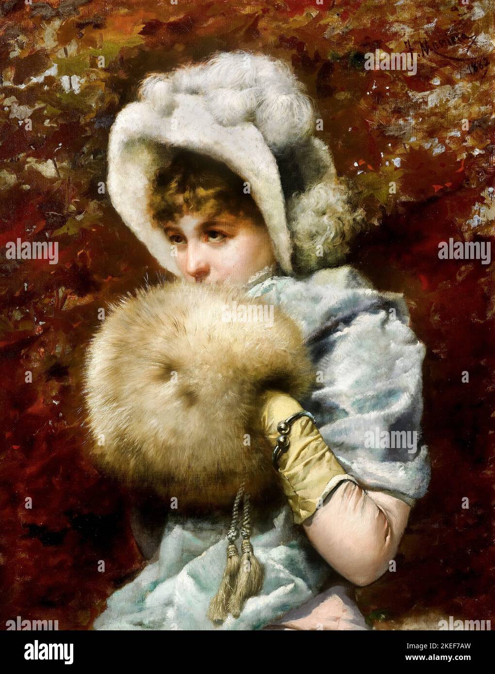 Francesc Masriera, Winter 1882, 1882, Öl auf Leinwand, Museu Nacional d'Art de Catalunya, Barcelona, Spanien. Stockfoto