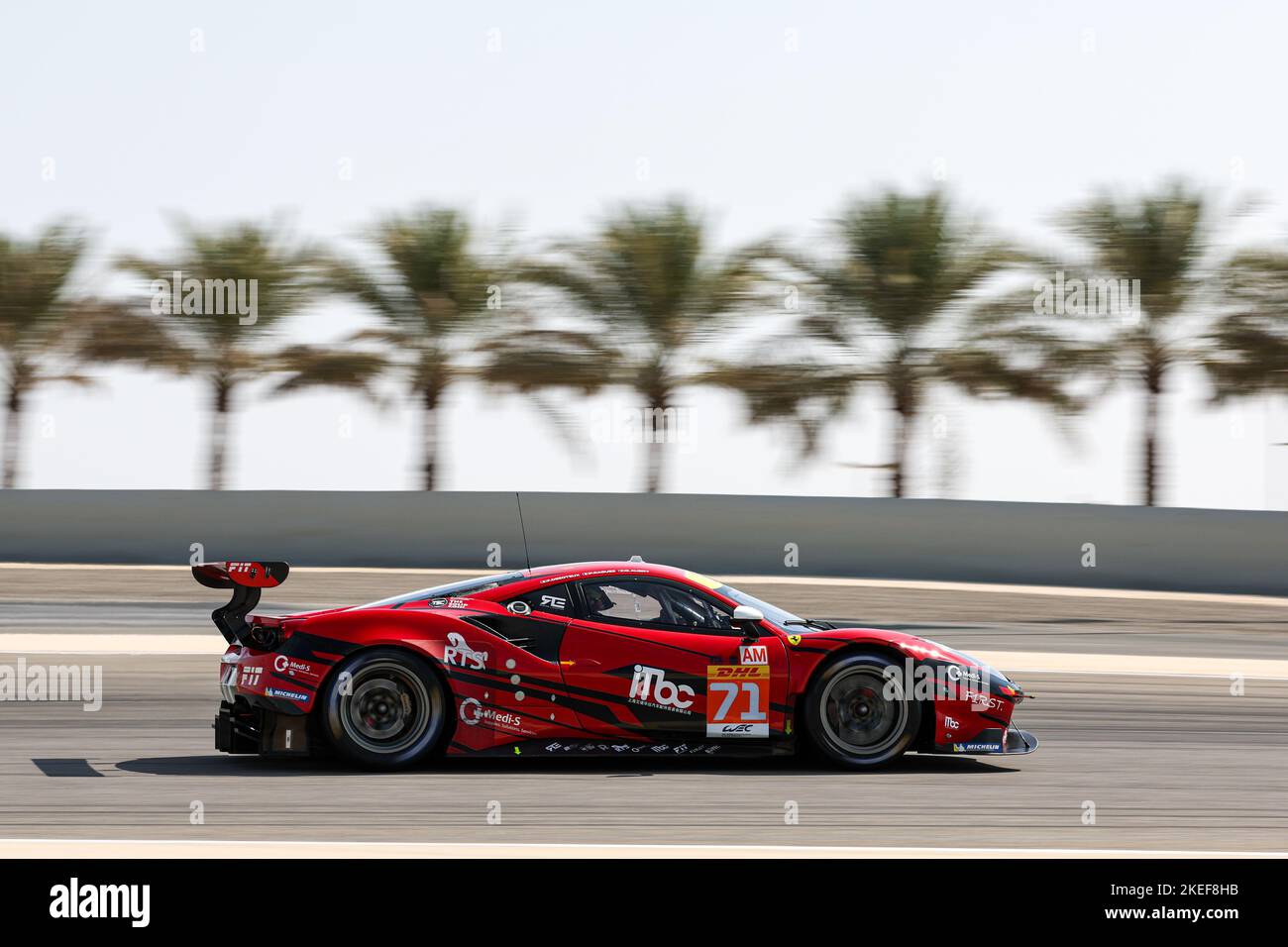 71 DEZOTEUX Franck (Fra), RAGUES Pierre (Fra), AUBRY Gabriel (Fra), Spirit of Race, Ferrari 488 GTE EVO, Aktion während des WTCR - Race of Bahrain 2022, 8. Runde des FIA World Touring Car Cup 2022, auf dem Bahrain International Circuit vom 10. Bis 12. November in Sakhir, Bahrain - Foto Alexandre Guillaumot / DPPI Stockfoto