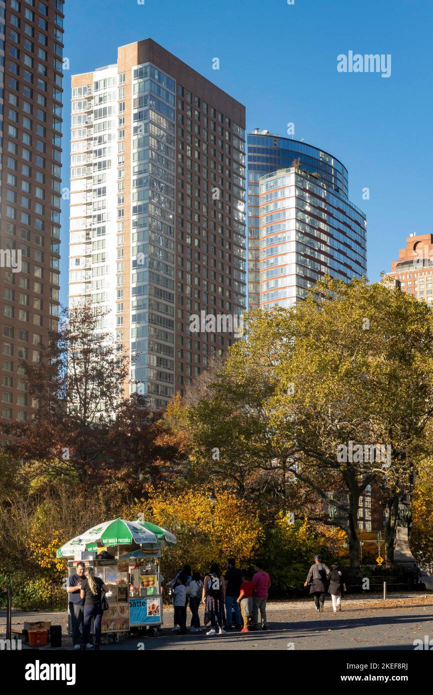 Battery Park City in New York City, USA 2022 Stockfoto