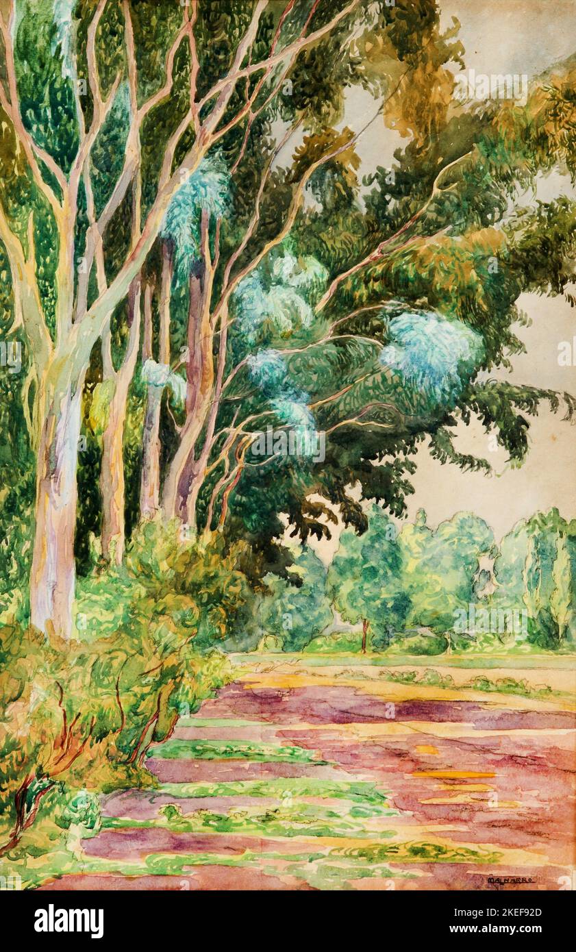 Martin Malharro, Landscape, 1907 Öl auf Leinwand, Museo Nacional de Bellas Artes, Buenos Aires, Argentinien. Stockfoto